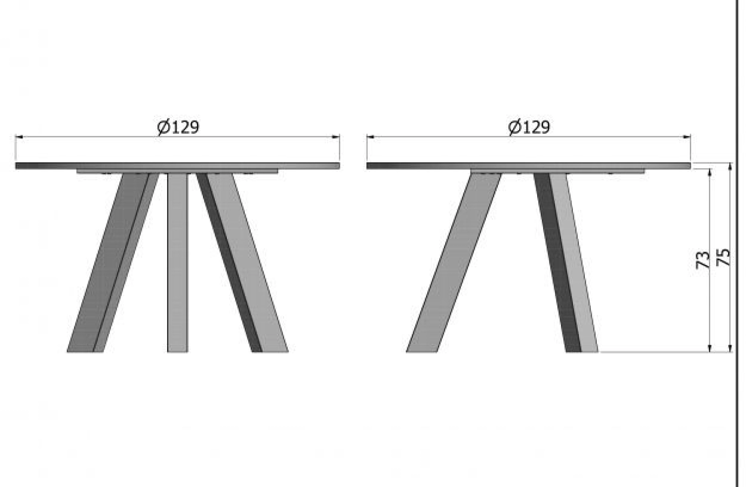 Rent a Dining table Rhonda (black)? Rent at KeyPro furniture rental!