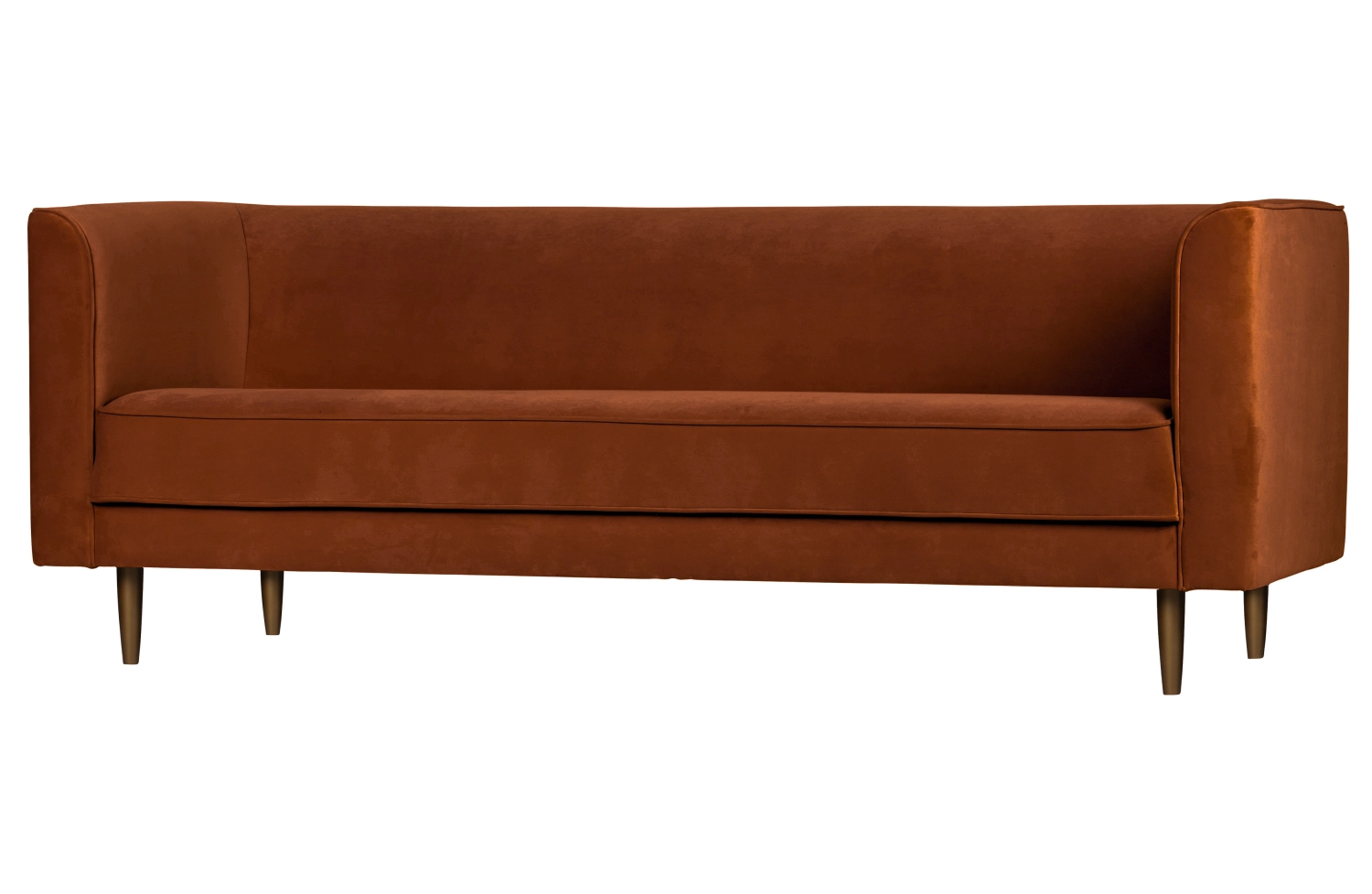 Rent a Sofa 3 seater Studio velvet (rust)? Rent at KeyPro furniture rental!