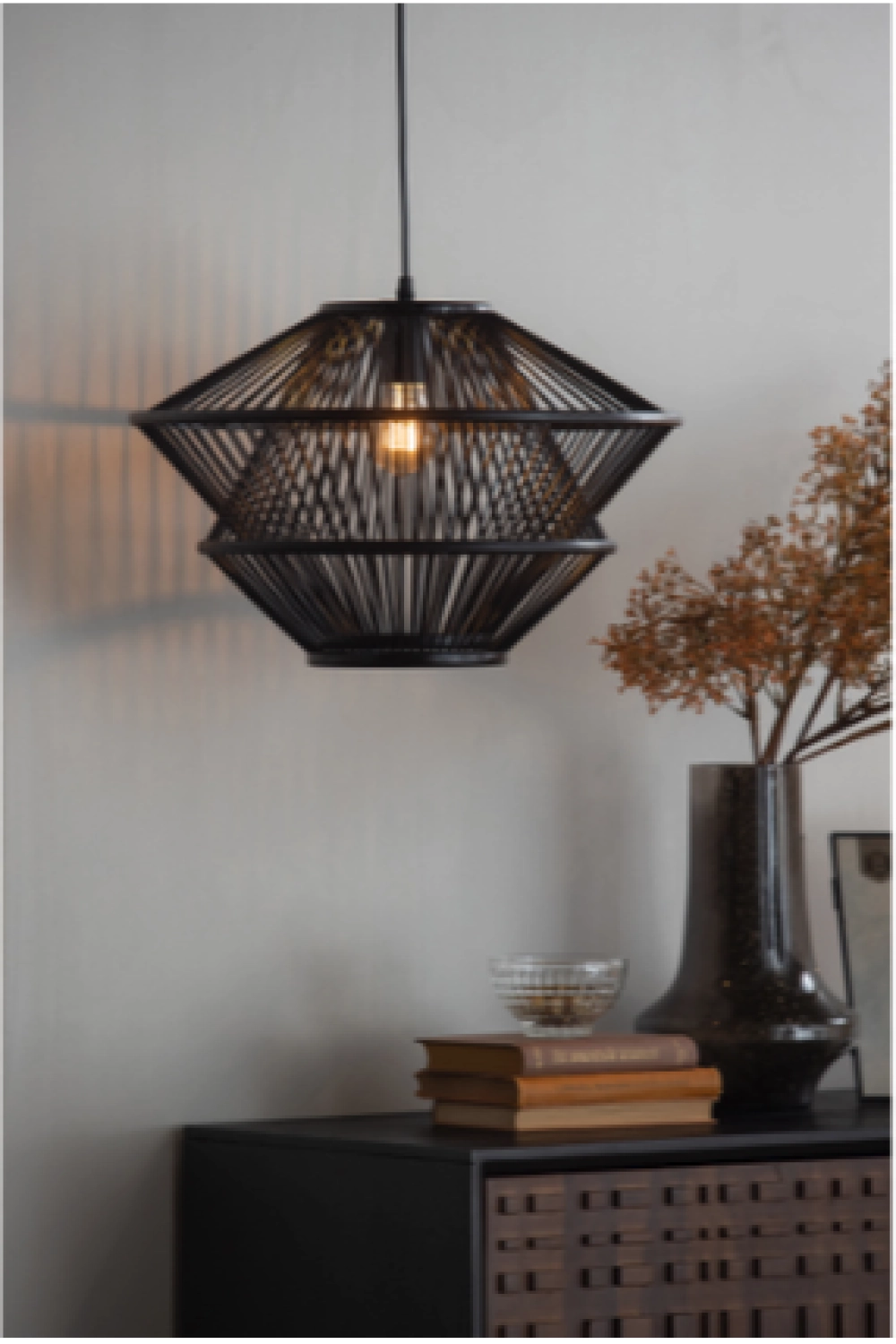 Rent a Pendant Lamp Bamboo (black)? Rent at KeyPro furniture rental!