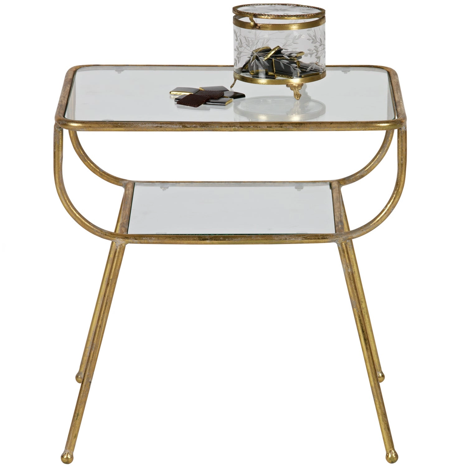 Rent a Glossy Round Cabinet Metal Antique Brass? Rent at KeyPro furniture rental!