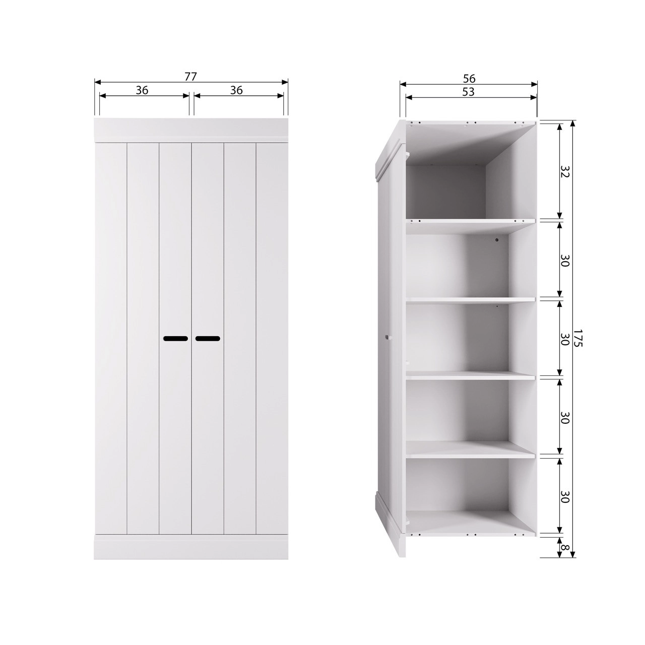 Rent a Closet Connect 2drs compact (white)? Rent at KeyPro furniture rental!