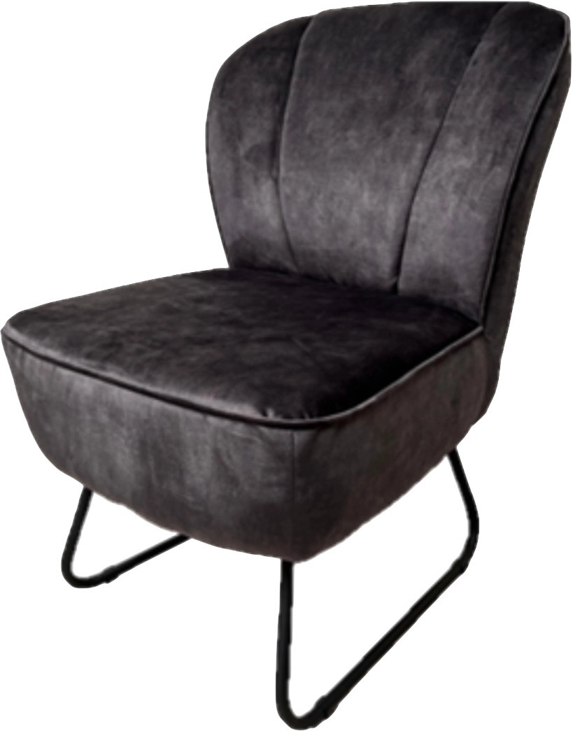 Fauteuil Eddy Velvet (antraciet) huren? Huur bij KeyPro meubelhuur!