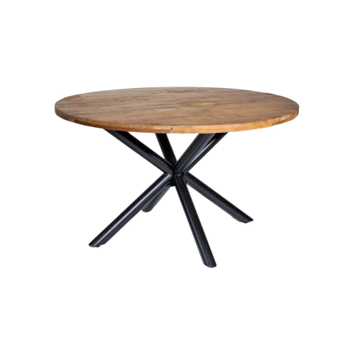 Eettafel rond met kruispoot 130cm (bruin) huren? Huur bij KeyPro meubelhuur!