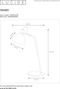 Bureaulamp Shadi (zwart) huren? Huur bij KeyPro meubelhuur!