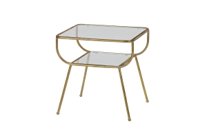 Rent a Side table Amazing metal/glass (antique brass)? Rent at KeyPro furniture rental!