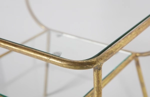 Rent a Side table Amazing metal/glass (antique brass)? Rent at KeyPro furniture rental!