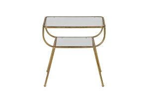 Rent a Side table Amazing metal/glass (antique brass)? Rent at KeyPro furniture rental!