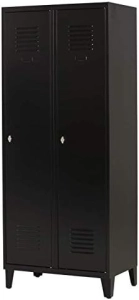 Lockerkast op poten 2 drs (zwart) huren? Huur bij KeyPro meubelhuur!